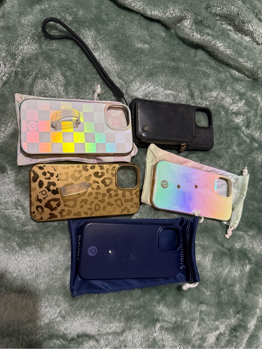 Phone Case Bundle - Assorted Colors (Gold, Black, Navy, Iridescent)
